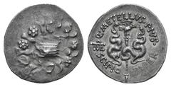 Q. Caecilius Metellus Pius Scipio Nasica AR Cistophoric Tetradrachm of Pergamum, Mysia. Q. Caecilius Metellus Pius Scipio Nasica AR Cistophoric Tetradrachm of Pergamum, Mysia. Imperator and Proconsul 