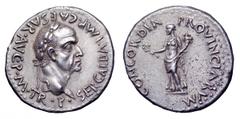 Galba AR Denarius. Galba AR Denarius. Spanish mint (Tarraco?), AD 68. SER GALBA IMP CAESAR AVG P M TR P, laureate head right / CONCORDIA PROVINCIARVM, Concordia standing to left, holding branch in rig