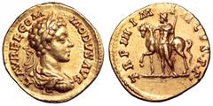 Commodus AV Aureus. Commodus AV Aureus. Rome, AD 178. L AVREL COMMODVS AVG, laureate, draped and cuirassed bust right / TR P III IMP II COS P P, Castor standing left, holding spear and horse by its br