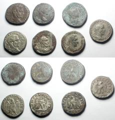 Lot of Roman Provincial billon tetradrachms, including Trajan and Trajan Decius. (7). Varied state.