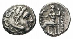 Kingdom of Macedon. Alexander III 'the Great' AR Drachm.Kingdom of Macedon. Alexander III 'the Great' AR Drachm. Lampsakos, circa 323-317 BC. Struck under Philip III Arrhidaios. Head of Herakles right