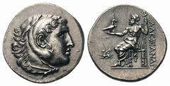 Kingdom of Macedon. Alexander III 'the Great' AR Tetradrachm.Kingdom of Macedon. Alexander III 'the Great' AR Tetradrachm. Assos, circa 210 BC. Head of Herakles right, wearing lion's skin / Zeus Aëtop