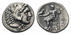 Kingdom of Macedon. Philip III Arrhidaios AR Drachm.Kingdom of Macedon. Philip III Arrhidaios AR Drachm. Asia Minor (Uncertain mint), circa 323-317 BC. Head of Herakles right, wearing lion's skin / Ze