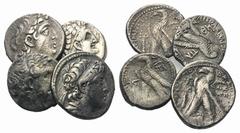 Lot of 4 AR Ptolemaic Tetradrachms.4 X AR Ptolemaic Tetradrachms. Fine - Very Fine. (4) LOT BOUGHT AS SEEN - NO RETURN!