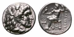 Seleukid Kings of Syria. Seleukos I Nikator AR Tetradrachm. Seleukid Kingdom. Seleukos I Nikator AR Tetradrachm. Carrhae, 295-290 BC. Head of Herakles right, wearing lion skin headdress / Zeus seated 