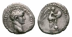 Nero AR Hemidrachm of Caesareia, Cappadocia. Nero AR Hemidrachm of Caesareia, Cappadocia. AD 54-68. Laureate head right / Nike seated left on globe, holding wreath. Sydenham, Caesarea 82; RPC I 3645; 