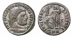 Constantine I Æ Follis. Constantine I Æ Follis. Nicomedia, AD 313-317. Laureate head right / Jupiter standing left, holding Victory and sceptre; eagle at feet to left; S//SMN. RIC VII 14. 3.42g, 20mm,