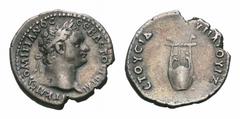 Domitian AR Drachm of Lycia. Domitian AR Drachm of Lycia. (Minted in Rome for circulation in Lycia) Lycian league, Year 14 = AD 95. AVT KAIC DOMITIANOC CEBACTOC GEPM Laureate head right / ETOYCID YRAT