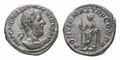 Macrinus AR Denarius. Macrinus AR Denarius. Rome, AD 217-218. Laureate and cuirassed bust right / Securitas standing facing, head left, leaning on column to right and holding sceptre RIC IV 92b; Szaiv
