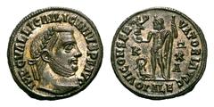 Licinius I Æ Follis. Licinius I Æ Follis. Alexandria, AD 316-317. Laureate head right / Jupiter standing left holding Victory on a globe and sceptre; at feet to left, eagle left, holding wreath in bea