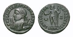 Crispus Æ Follis. Crispus Æ Follis. Alexandria, AD 317-320. D N FL IVL CRISPVS NOB CAES, laureate, consular bust left, holding mappa and sceptre; reverse IOVI CONSERVATORI, Jupiter standing left, hold