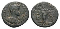Gordian III Æ33 of Seleucia ad Calycadnum, Cilicia. Struck after 241 AD. Laureate, draped, and cuirassed bust right; countermark: KA monogram / Aphrodite standing facing, head right, holding mirror; E
