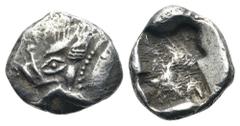 Dynasts of Lycia. Uncertain Dynast AR Twelfth Stater. Circa 520-470/60 BC. 'Predynastic' period. Forepart of boar left / Incuse square divided by large X, indentations on three sides. Falghera 20 (1/3