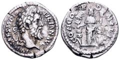 Didius Julianus AR Denarius. Rome, AD 193. IMP CAES M DID IVLIAN AVG Laureate and bearded head of Didius Julianus to right / CONCORD MILIT Concordia standing facing, her head turned to left, holding a