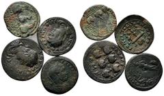 Lot of 4 Mostly Roman Provincial Æ Coins. Including an extremely rare dynastic piece with the busts of Valerian I, Gallienus and Valerian II. Lot sold as seen - no returns.