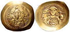 Byzantine Michael VII AV Histamenon Nomisma. Constantinople, AD 1071-1078. Facing bust of Christ Pantokrator; IC-XC across fields, pellets in upper fields / + MIXAHΛ RACIΛ O Δ, crowned facing bust, we