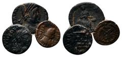 Large Lots Lot of 3 Late Roman Imperial Ӕ Coins. Arcadius (RIC 79), Marcian (RIC 545), Valentinian III (RIC 2124). Lot sold as seen - no returns.