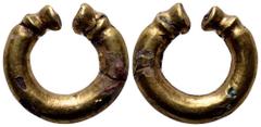 Celtic Britannia, Celtic AV Plated Ring Money". Pre-monetary, 2nd-1st Millennium BC. Gold plated, in smooth penannular form, decorated at both ends. Cf. van Arsdell p. 61, 1-3. 2.06g, 15mm. Good Very 