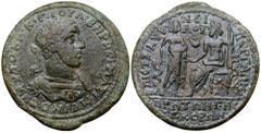 Roman Provincial Maximinus I Æ Medallion of Pergamon, Mysia. AD 235-238. Aur. Neilos, strategos. AYTOKP K Γ IOYΛ BHPOC MAΞIMEINOC, laureate and cuirassed bust right / EΠI CTP AYP NEIΛOY ΠEPΓAMHNΩN, As