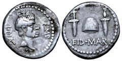 Roman Imperatorial Q. Servilius Caepio (M. Junius) Brutus AR Denarius. Military mint travelling with Brutus and Cassius in western Asia Minor or northern Greece, late summer-autumn 42 BC. L. Plaetoriu