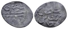 Medieval and Modern Ottoman Empire, Ahmed I (AH 1012-1026/ AD 1603-1617) AR Akçe. Tokat "KR", AH 1012 = AD 1603. Horizontal inscription with his name and titles and dates / Continuation of inscription