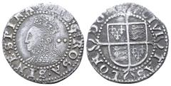 Medieval and Modern Great Britain, Elizabeth I (1558-1603) AR Half Groat. London, sixth issue, AD 1592-1594. E D G ROSA SINE SPINA, crowned bust left; •• behind / CIVITAS LONDON, royal coat of arms ov