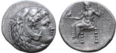 Greek Kingdom of Macedon, Alexander III 'the Great' AR Dekadrachm. Babylon, circa 325-323 BC. Head of Herakles right, wearing lion skin headdress / Zeus Aëtophoros enthroned to left, holding sceptre; 