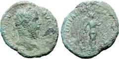 Roman Imperial Septimius Severus Æ As. British Victory type. Rome mint. Struck AD 210-211. SE[VERVS PIVS] AVG BR[IT], laureate head right / VICTORIAE BR[ITTANNICAE], Victory standing right holding vex