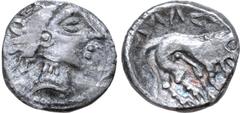 Selections From The Lanz Collection Southern Gaul, Massalia AR Drachm. Celticized head of Diana to right / Stylised lion to right. Pautasso pl. 36, 181; Lanz 1043 (this coin). 2.56g, 13mm, 12h. Very F