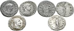 Large Lots Lot of 3 Roman Imperial AR and Æ Coins. Includes: Maximinus I, Tacitus and Carinus. Lot sold as seen - no returns. From a private Scandinavian collection; Ex Roma Numismatics Ltd., E-Live A