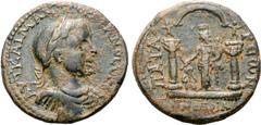 Roman Provincial Gordian III Æ30 of Patara, Lycia. AD 238-244. AVT KAI M ANT ΓOPΔIANOC CЄB, laureate, draped and cuirassed bust right / ΠATAPЄѠN, Homonia standing left, holding rudder and cornucopiae,