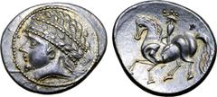 The Prof. Hermann Lanz Collection Central Europe, West Noricum AR Tetradrachm. Kugelreiter Type. Circa 2nd - 1st century BC. Laureate male ('Apollo') head to left / Horseman to left. Göbl, Haimburg, 2