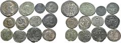 Large Lots Lot of 12 Late Roman Æ Coins, Ex Paul Munro-Walker Collection, Roma E-Sale 35. Includes: 1) Licinius I Æ Nummus. Alexandria, AD 315. IMP C VAL LICIN LICINIVS P F AVG, laureate head right / 