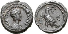 Roman Provincial Tranquillina (wife of Gordian III) BI Tetradrachm of Alexandria, Egypt. Year 5, AD 241/2. CAB TPANKVΛΛЄINA CЄB, draped bust right, wearing stephane / Eagle standing left, head right, 