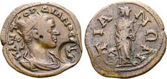 The William Stancomb Collection Bithynia, Tium Æ 6 Assaria. Gordian III, AD 238-244. M ANT ΓOPΔIANOC AVΓ radiate, draped and cuirassed bust right; c/m / TIANΩN, Nemesis facing, head to left, holding r