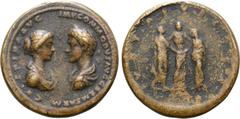 Paduans Commodus, with Crispina, Æ Cast Paduan Medallion. Unknown maker, circa 16th-19th century AD. IMP COMMODVS AVG GERM SARM CRISPINA AVG, draped bust of Crispina right, facing laureate, draped and