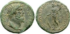 Greek Lydia, Philadelphia Æ21. Pseudo-autonomous issue, time of Trajan, AD 98-117. Pollianos, first archon. ΖЄΥС ΚΟΡΥΦΑΙΟС, head of Zeus Koryphaios left, wearing taenia / ЄΠΙ ΠΩΛΛΙΑΝΟΥ ΦΙΛΑΔЄΛΦЄΩΝ, Ty