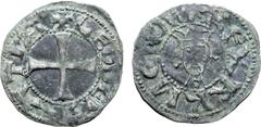 Medieval and World Armenia, Cilician Armenia. Levon I (1198/9-1219) BI Denier. Sis mint, struck for use in Antioch, 1198-1219. ✠ LЄO DЄI GRATIA, cross pattée / ✠ RЄX ARMЄИIOR, crowned head facing. AC 