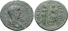 Roman Provincial Valerian I Æ 31mm of Side, Pamphylia. AD 253-260. [AVT KAI Π]O ΛIK OVAΛЄPIANON CЄB, laureate, draped and cuirassed bust to right; IA to right / CΙΔHΤΩΝ ΝЄΩΚΟΡΩΝ, Athena standing to ri