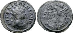 Roman Imperial Divus Nigrinian (son of Carinus) BI Antoninianus. Rome, AD 284. DIVO NIGRINIANO, radiate half-length bust to right / CONSECRATIO, eagle standing facing with wings spread, head turned to