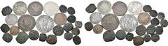 Medieval & World Lot of 25 coins of the Kingdom of Sicily. Collection of Æ and billon issues of Messina including: Maria d'Aragona, Spahr 20; Maria and Martino 1396-1402, Spahr 7, 8, 9; Alfonso of Ara