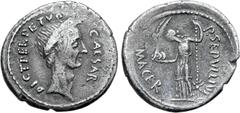Roman Imperatorial Julius Caesar AR Denarius. Rome, January-February 44 BC. P. Sepullius Macer, moneyer. CAESAR DICT PERPETVO, wreathed head of Caesar right / P•SEPVLLIVS MACER, Venus standing left, h