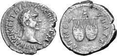 Roman Provincial Trajan AR Drachm of Koinon of Lycia, Lycia. AD 98/9. AYT KAIC NЄP TPAIANOC CЄB ΓЄPM, laureate head to right / ΔHM ЄΞ YΠAT B, two lyres; above, owl standing to right. RPC III 2676; BMC