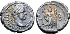 Roman Provincial Elagabalus BI Tetradrachm of Alexandria, Egypt. RY 2 = AD 218/9. Α ΚΑΙϹΑΡ ΜA ΑΥΡ ΑΝΤѠΝΙΝΟϹ ЄΥϹЄΒ, laureate head to right / Hermanubis standing to right wearing kalathos, holding winge