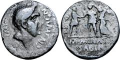 Roman Imperatorial Gnaeus Pompey Junior AR Denarius. Corduba (Cordoba) mint, Summer 46-Spring 45 BC. M. Minatius Sabinus, proquaestor. Bare head of Pompey the Great to right, IMP behind, CN•MAGNVS bef