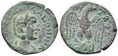 Roman Provincial Salonina (wife of Gallienus) Æ 20mm of Alexandria, Troas. AD 254-268. [AVR CORN] SALONINA, diademed and draped bust to right / [COL] AV TROAD, eagle, with head to right and wings spre