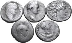 Large Lots Lot of 5 Greek and Roman Provincial AR Tetradrachms. Lot sold as seen - no returns.