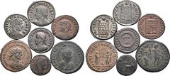 Large Lots Lot of 7 Roman Imperial BI and Æ Coins. Includes: 1) Maximian BI Antoninianus. Antioch, AD 285-295. IMP C M AVR VAL MAXIMIANVS P F AVG, radiate cuirassed bust to right / IOV ET HERCV CONSER