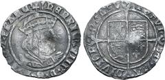 Medieval and World Great Britain, Tudor. Henry VIII AR Groat. Tower (London) mint, 1526-1544. (arrow) ҺЄNRIC' ˣ VIII' ˣ D' ˣ G' ˣ R' ˣ AGL' ˣ FRAȠC', crowned bust to right / (arrow) POSVI ⁑ DЄV' ⁑ ADI
