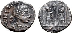 Roman Imperial Constantine II, Constantius II or Constans, as Caesar, Æ 12mm. Contemporary imitation of Lugdunum mint, AD 335-337. CONSTAN[...], laureate or laurel and rosette-diademed and cuirassed b